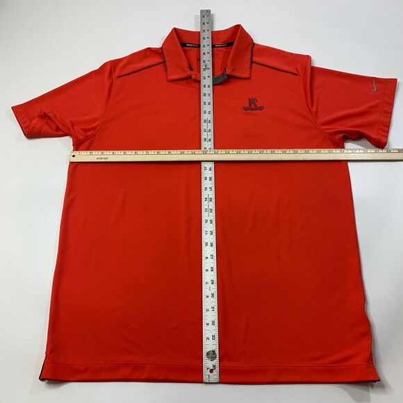Nike Golf Shirt Mens Extra Large Red Tour Performance Dri Fit Short Sleeve Polo - Picture 5 of 9